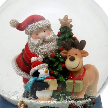 SIGRO Weihnachtsfigur Schneekugel mit Spielwerk Santa (Stück, 1 St., Schneekugel mit Spielwerk "White Christmas)