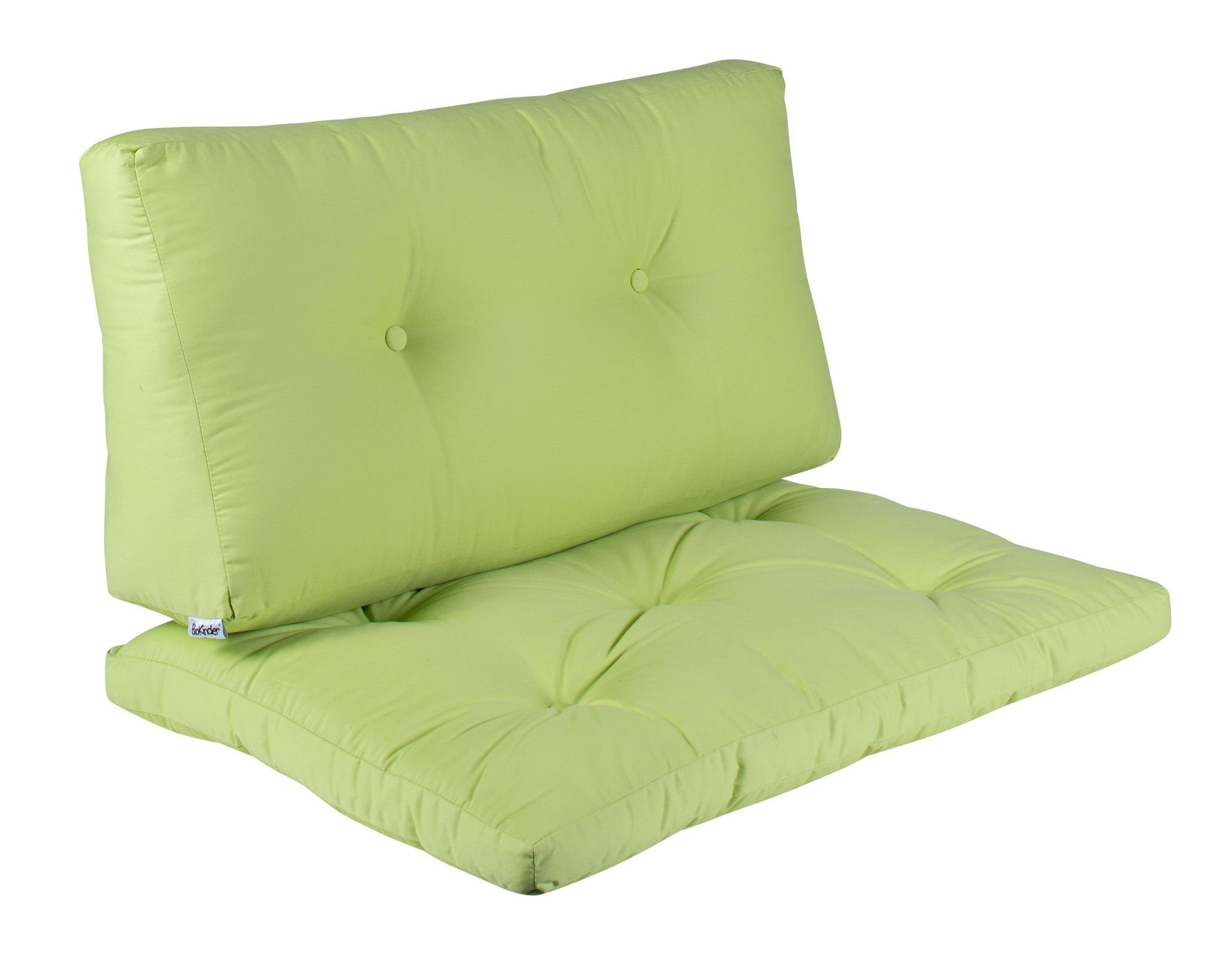 BioKinder - Das gesunde Kinderzimmer Sitzkissen, Set aus Sitzkissen mit  Rückenlehne Grün