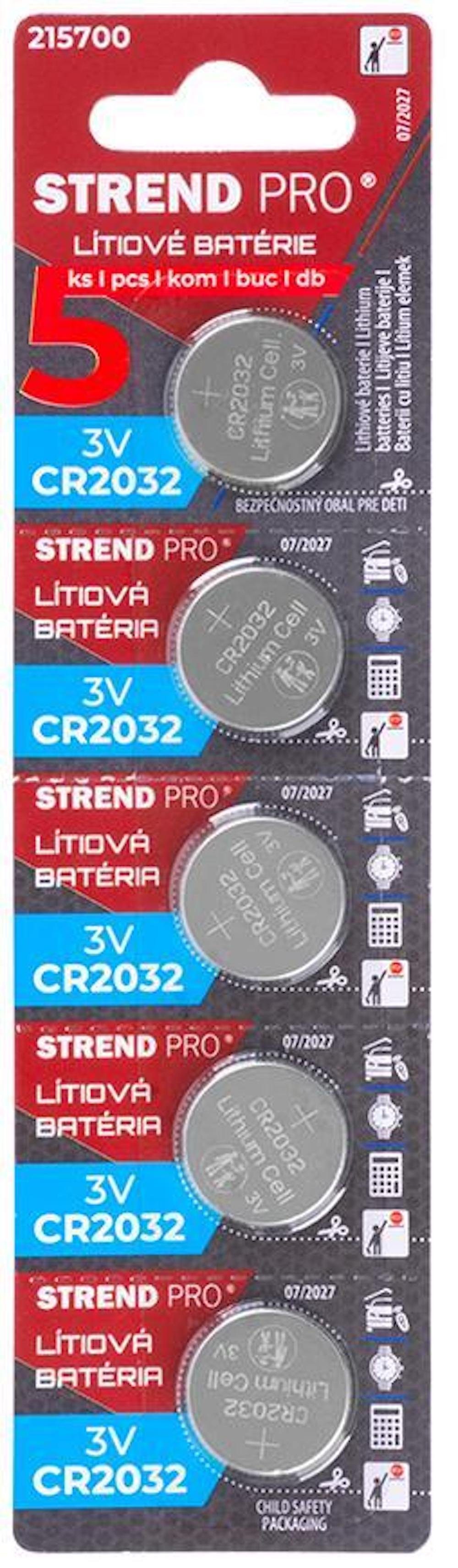 PROREGAL® Elektrowerkzeug-Set Batterien, Li-Mno2, 5 Stück, CR2032