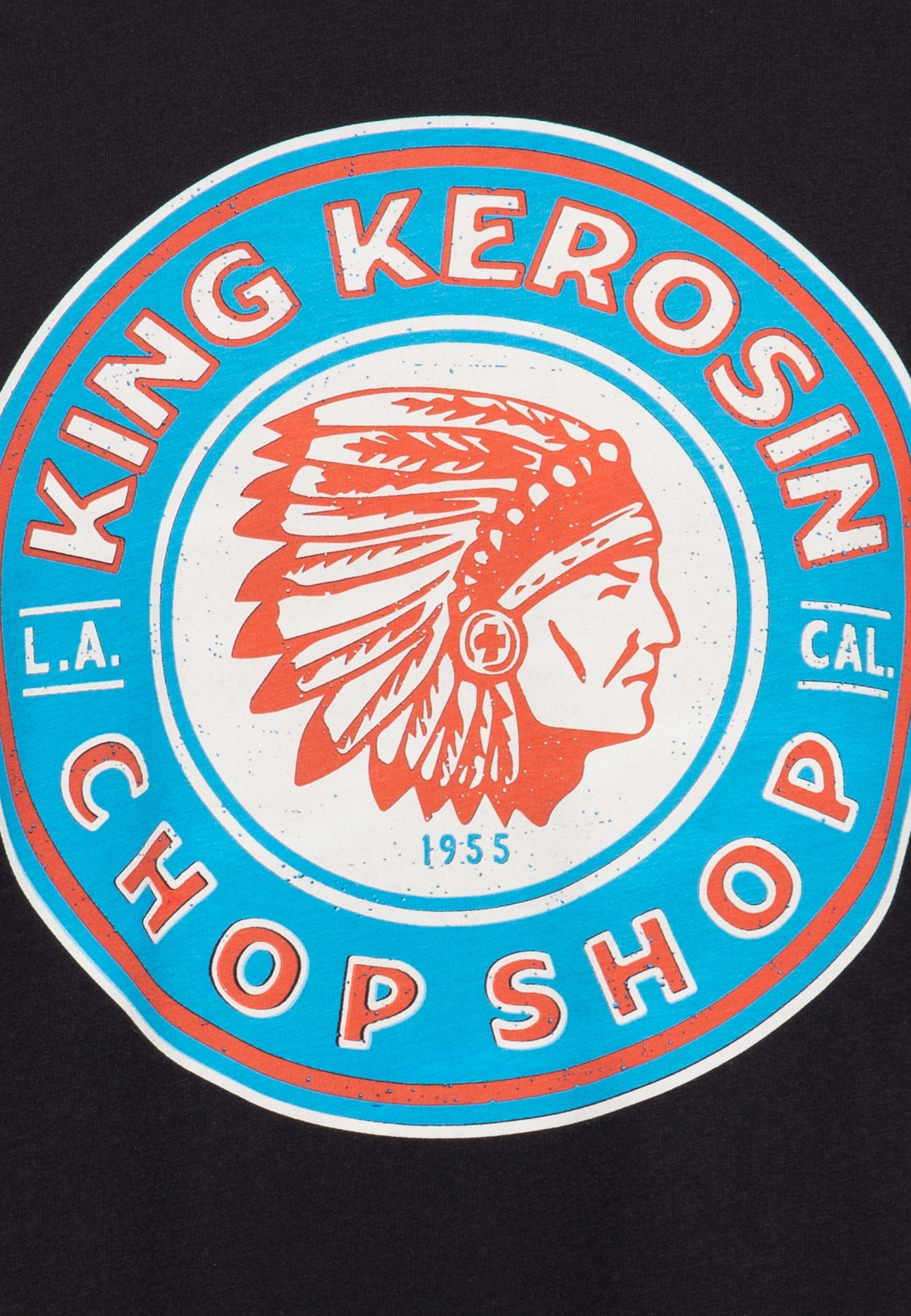 Shop (1-tlg) plaktivem mit Print Chop KingKerosin Print-Shirt schwarz Front Retro