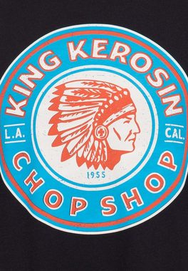 KingKerosin Print-Shirt Chop Shop (1-tlg) mit plaktivem Retro Front Print