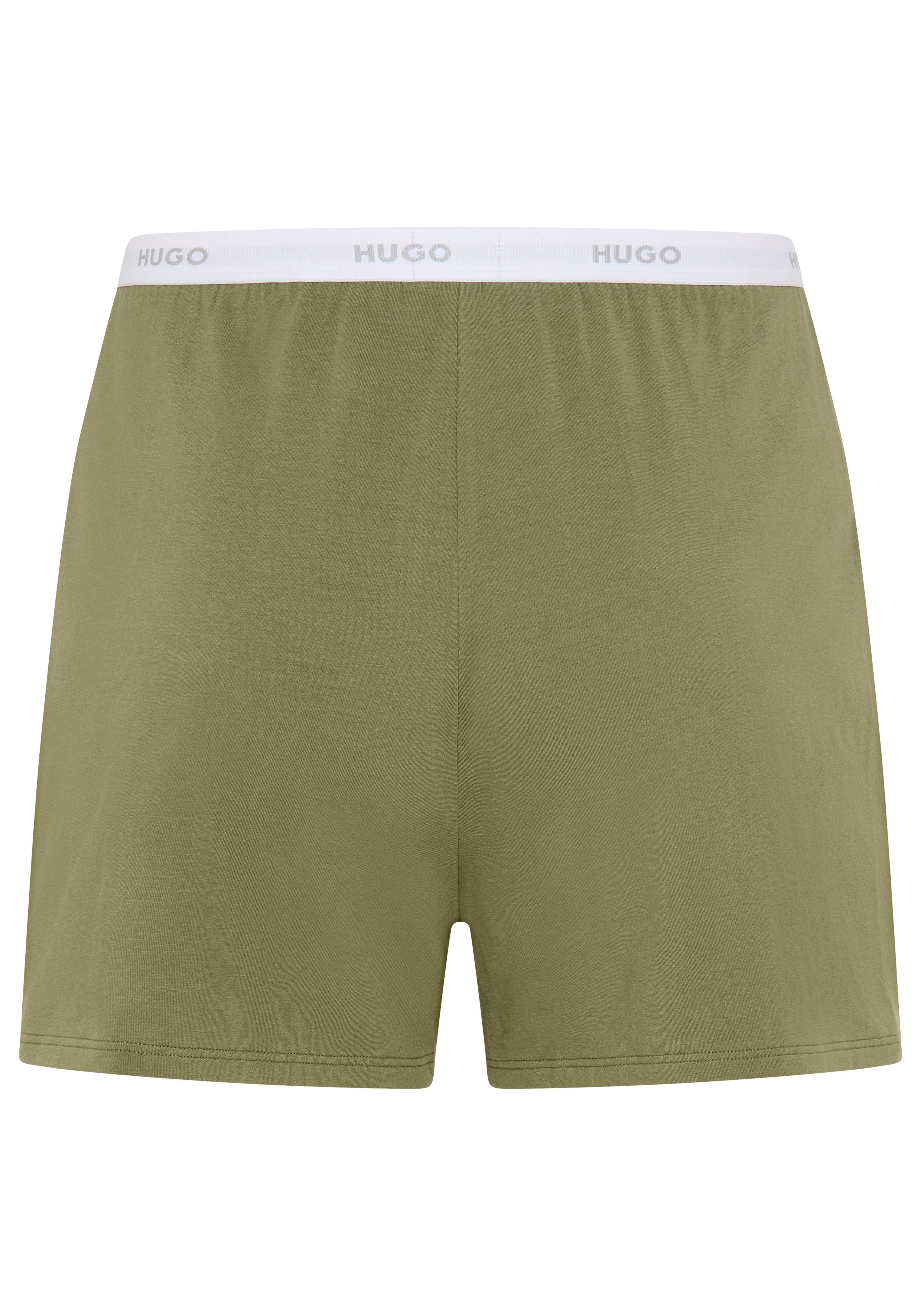 HUGO Schlafshorts Hugo Logo-Elastikbund