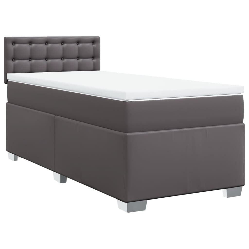 vidaXL Bett Boxspringbett mit Matratze Grau günstig online kaufen