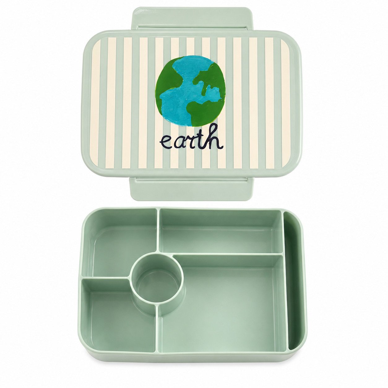 rice Lunchbox RICE Lunchbox Earth Print 6 Fächer Brotdose PP-Kunststoff BPA-frei, Kunststoff, (1-tlg)