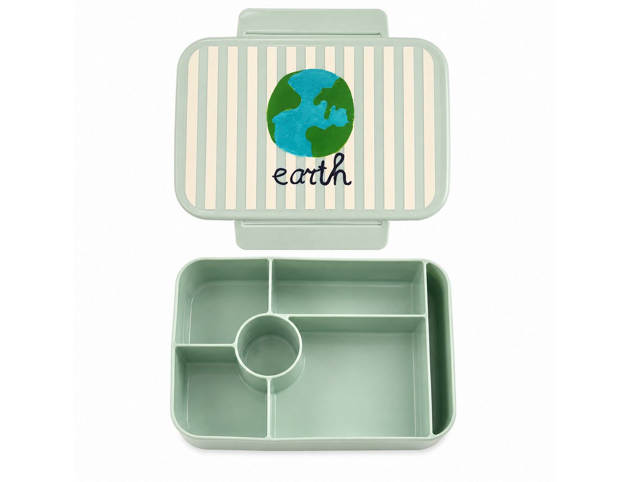 rice Lunchbox RICE Lunchbox Earth Print 6 Fächer Brotdose PP-Kunststoff BPA-frei, Kunststoff, (1-tlg)