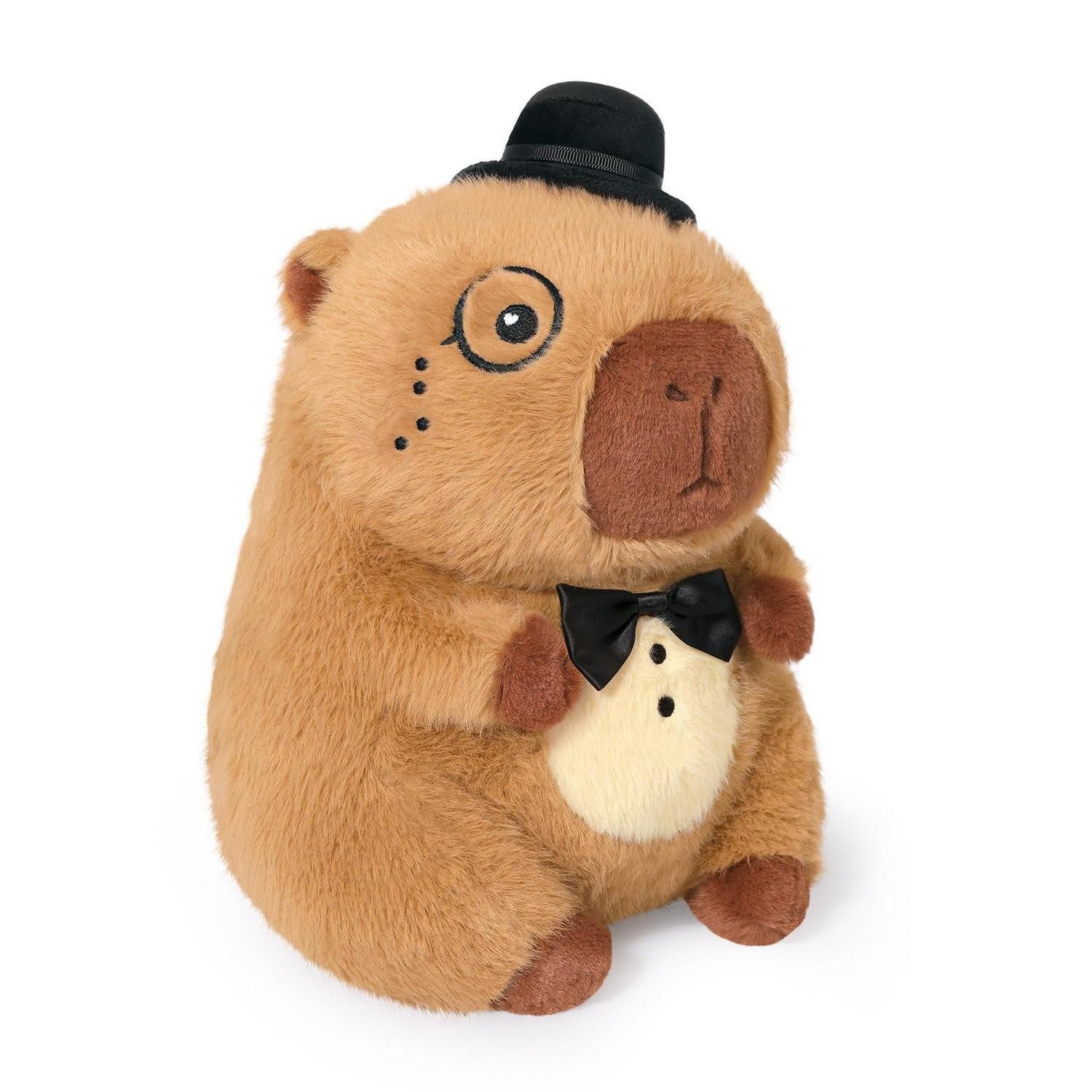 LuxusKollektion Kuscheltier Plüschtier Capybara Kuscheltier Kawaii Plüsch Kissen Gentleman 25cm (1-St)