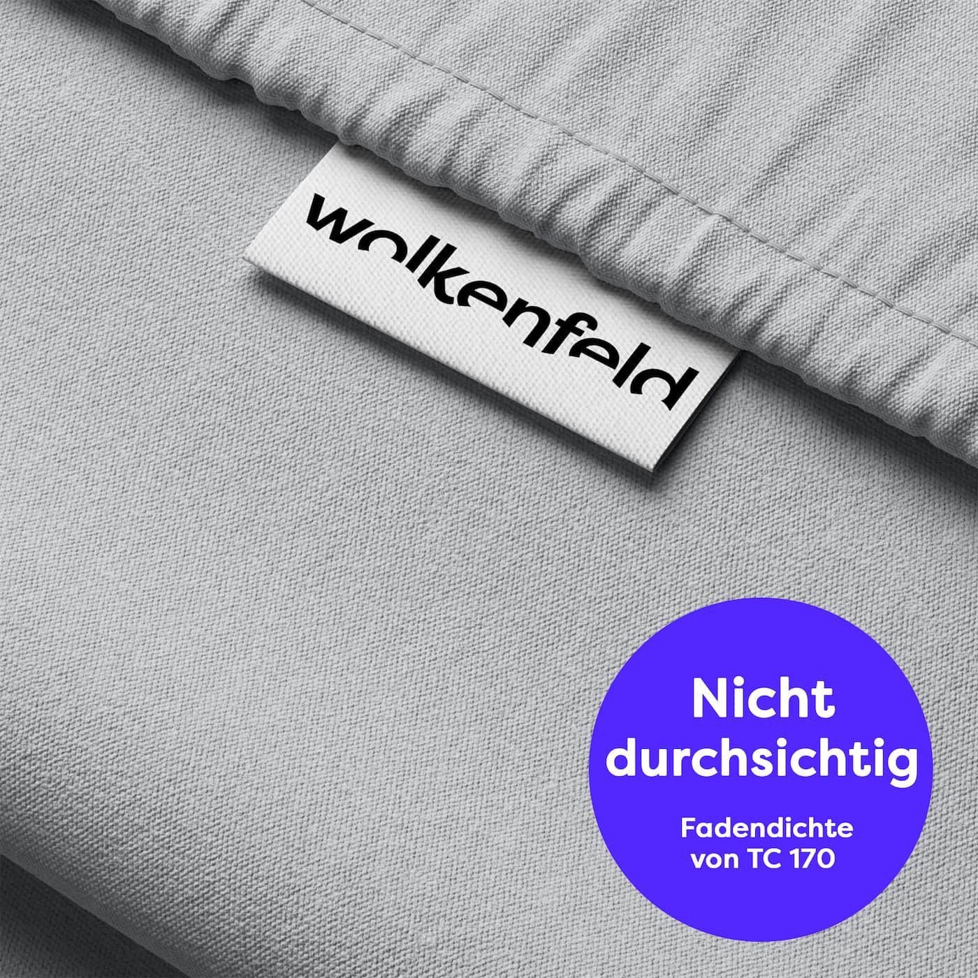 Wolkenfeld Bettwäsche Renforcé Bettwäsche Baumwolle - Natürlich weiches Schlafgefühl, Renforcé, 3 teilig, 135x200 cm, 155x220 & Übergrößen I inkl. Kissenbezüge  – Bild 4 von 5