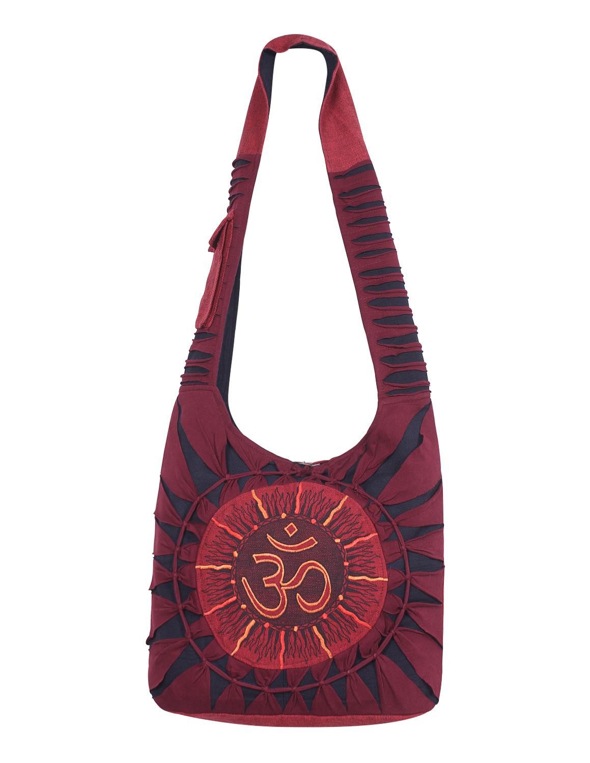 Vishes Beuteltasche Damen Beuteltasche Umhängetasche Stoff Schultertasche Om Cutwork, Alternative Bekleidung, Ethno, Hippie, Retro Style