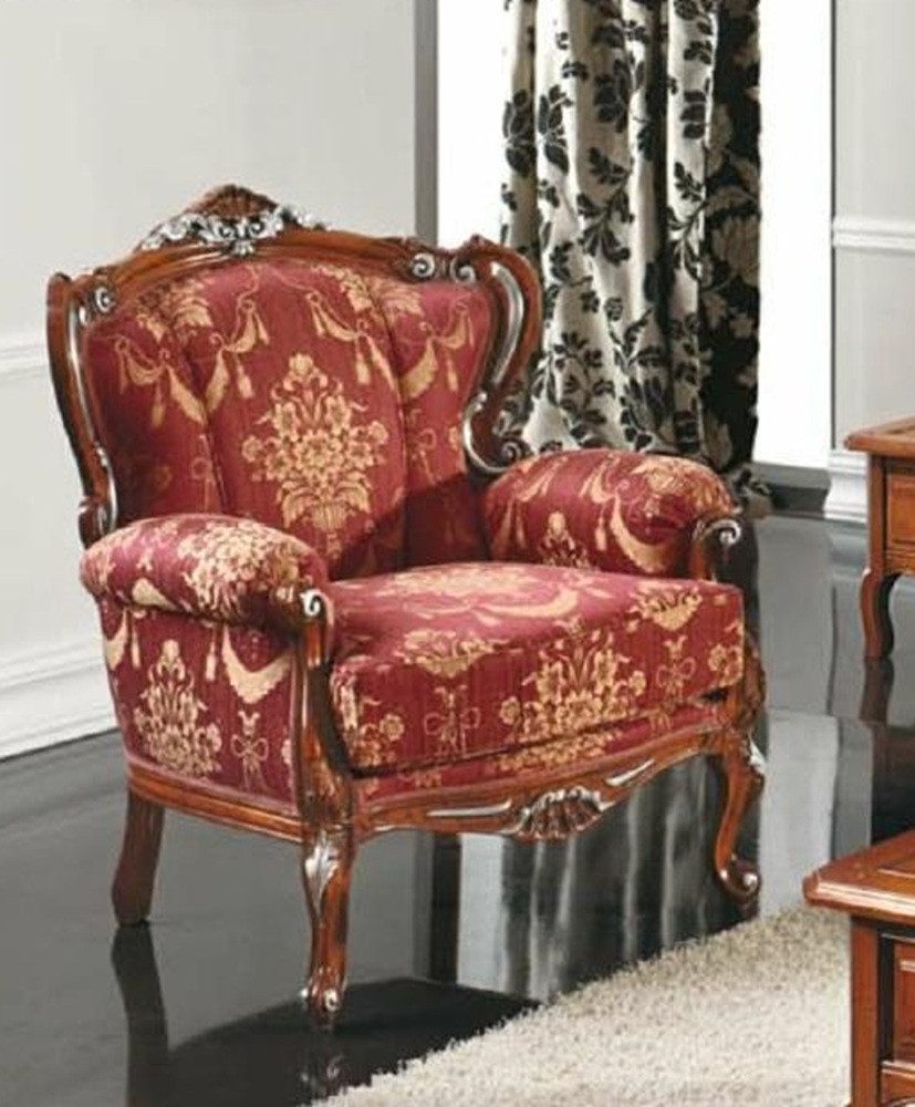 Xlmoebel Ohrensessel Eleganter Art-déco-Sessel mit luxuriösem Textilbezug (1-St., Sessel), Hergestellt in Europa