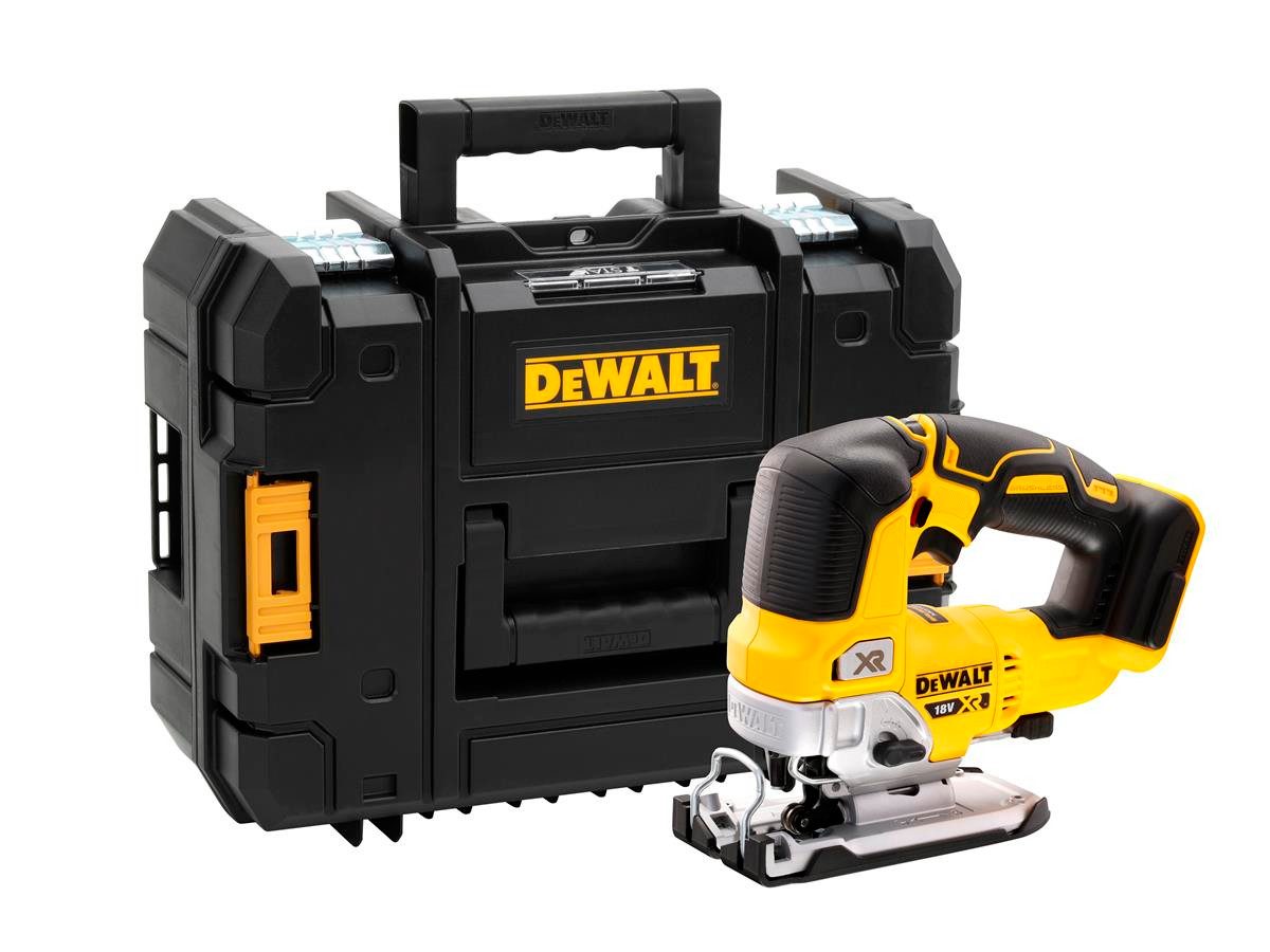 DeWalt Akku-Pendelhubstichsäge 18V, ohne Akku und Ladegerät, Arretiermechanik beidseitig bis 45°