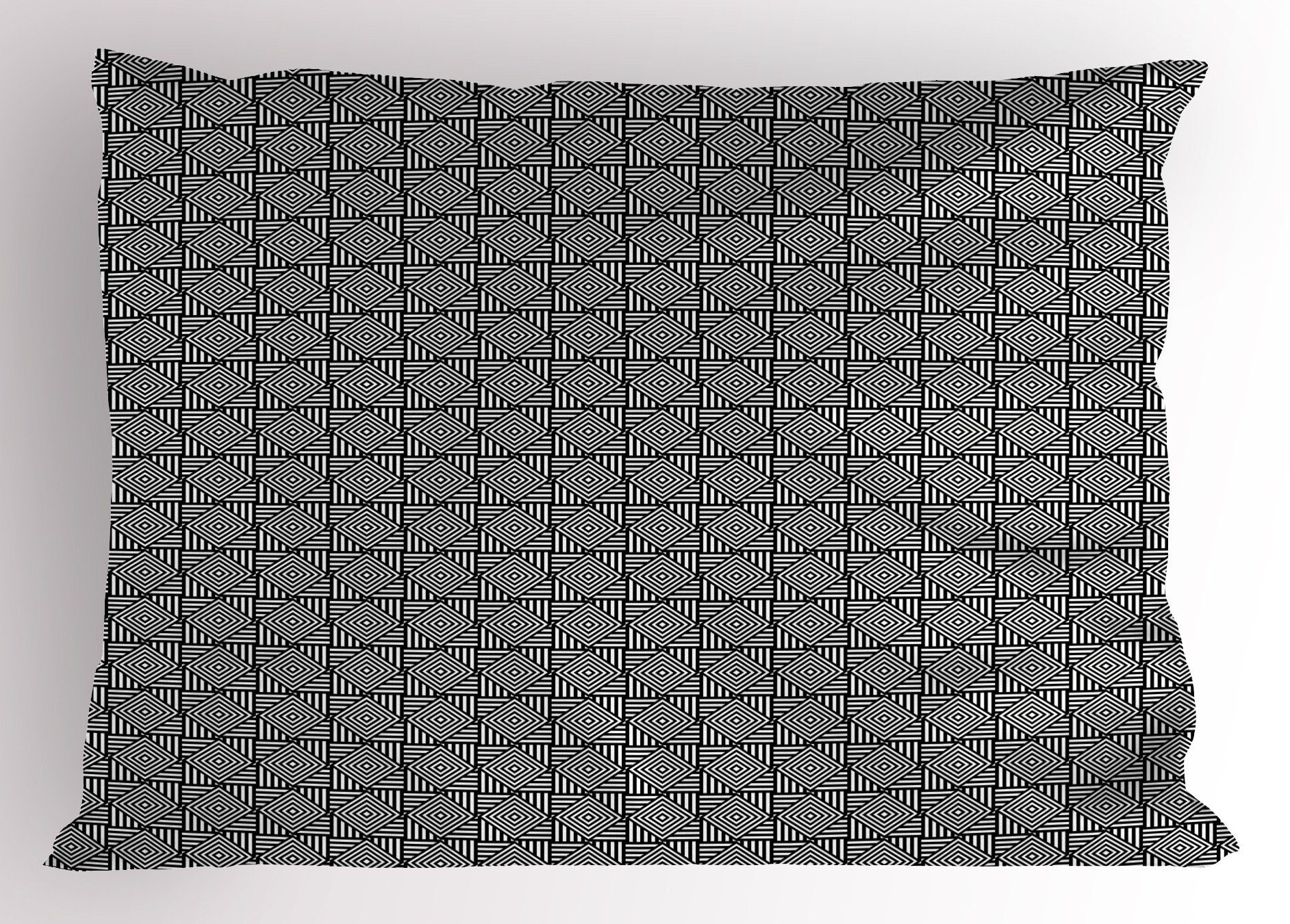Kissenbezüge Dekorativer Standard King Size Gedruckter Kissenbezug, Abakuhaus (1 Stück), Geometrisch Modern Symmetric Squares