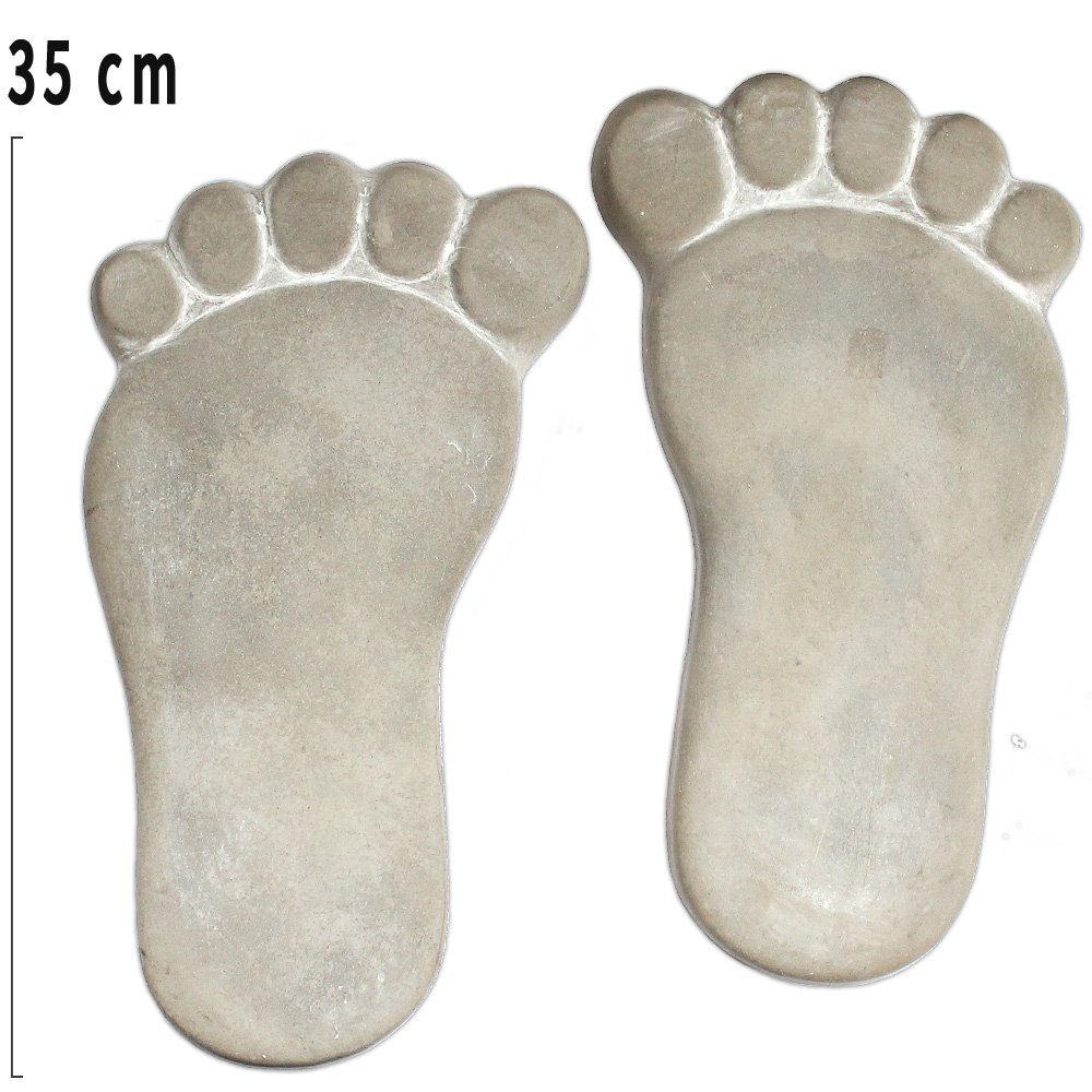 matches21 HOME & HOBBY Trittsteine XXL Garten Trittsteine große Füße 1 Paar, 20x35 cm, Widerstandsfähig