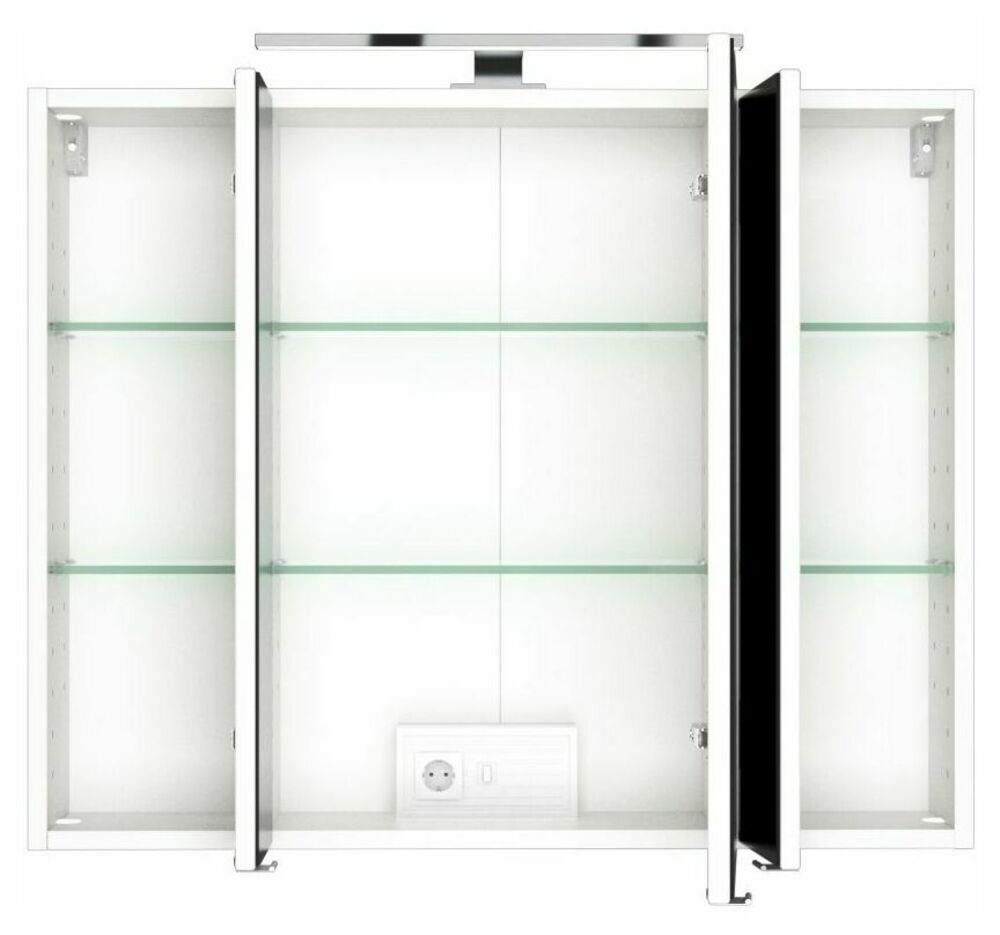 HELD MÖBEL Spiegelschrank Baabe 80 cm weiß