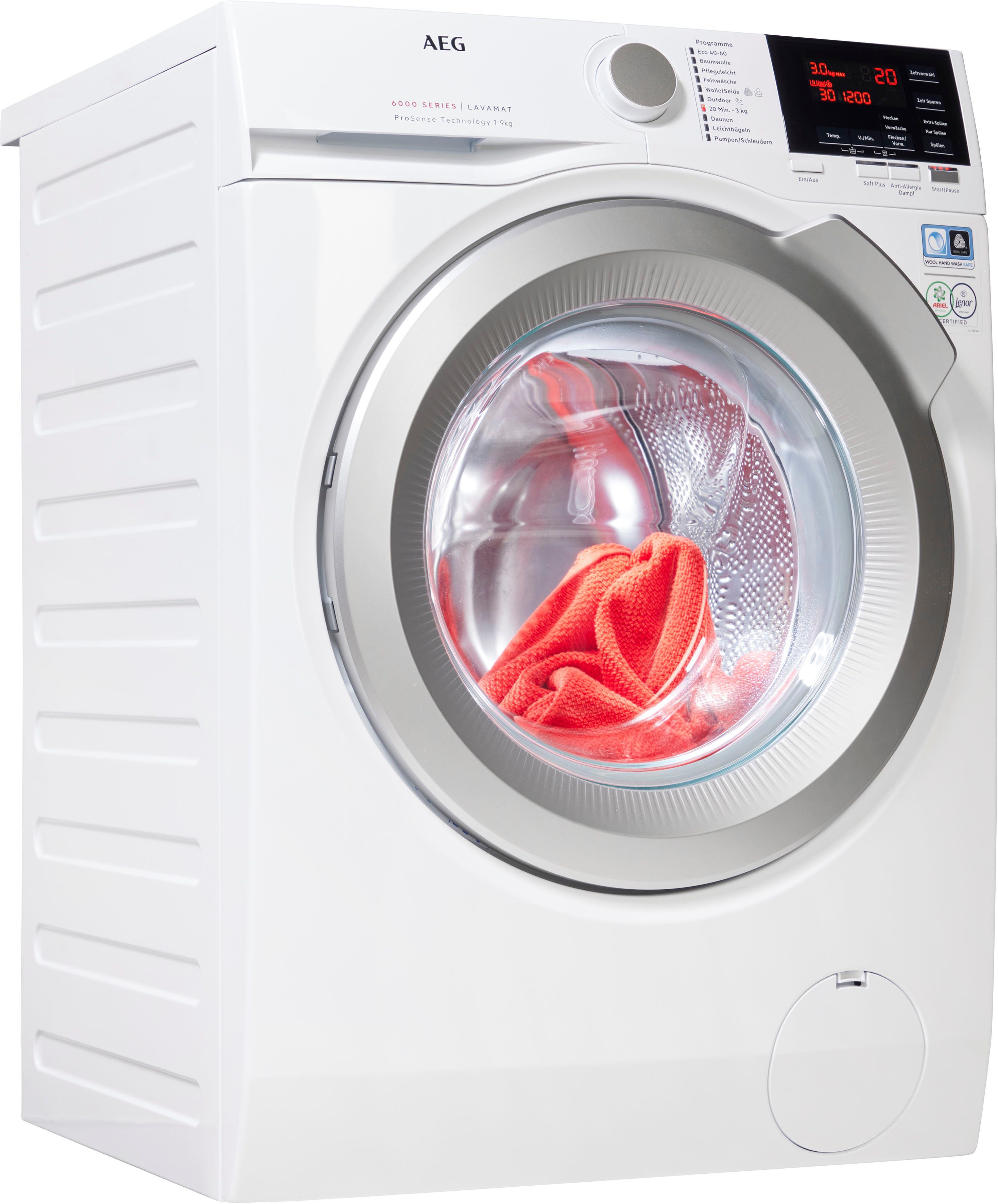 mit Waschmaschine U/min, 9 Programm 1400 6000 Anti-Allergie Hygiene-/ Serie kg, AEG L6FB49VFL,