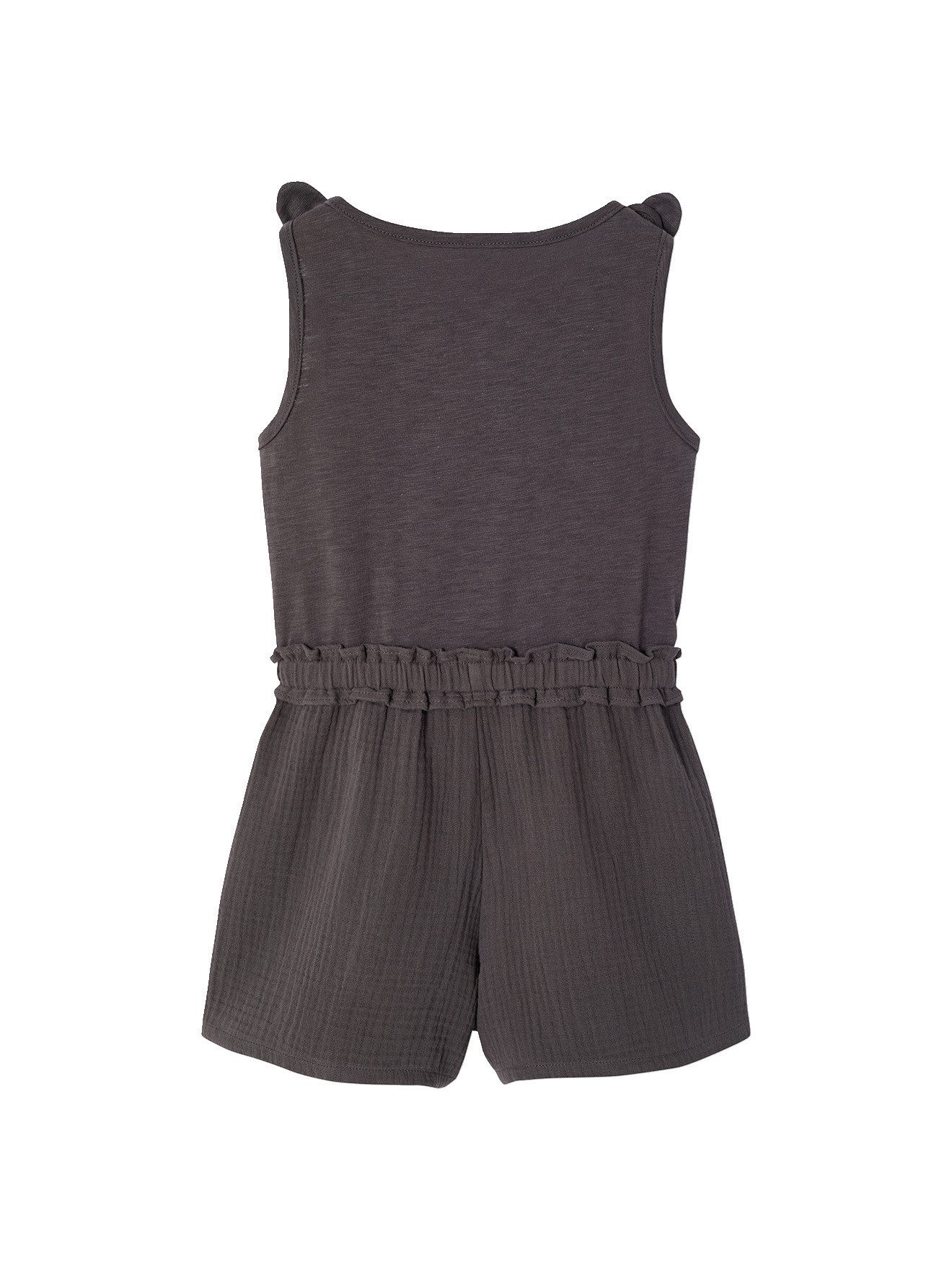 vertbaudet Jumpsuit Kurzer Mädchen Jumpsuit aus Materialmix – Bild 2 von 5