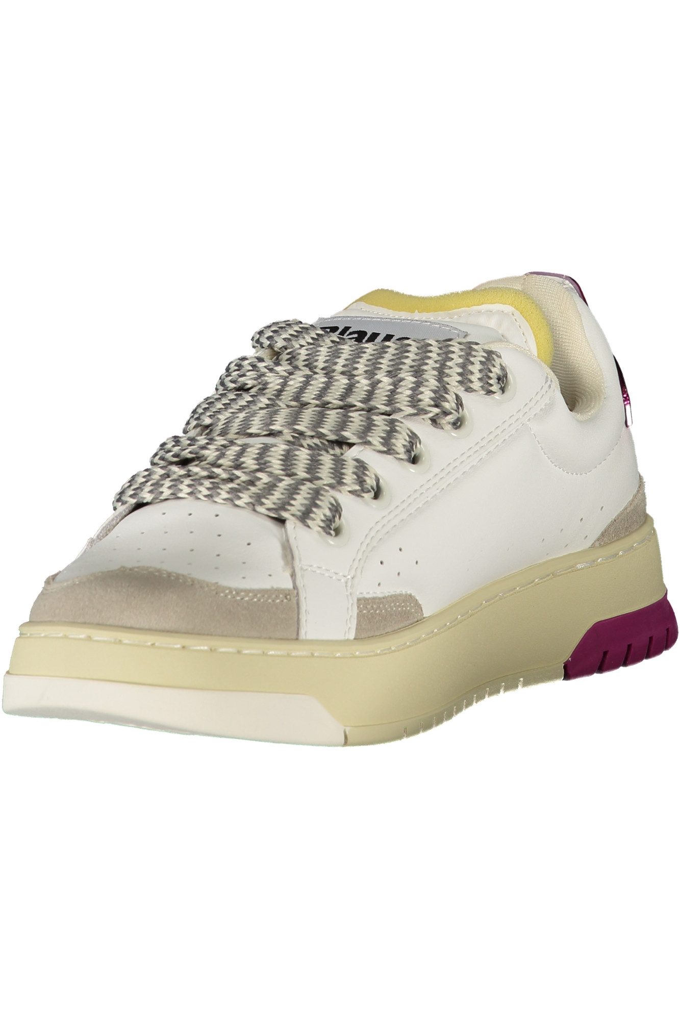 Blauer Sneaker Damen-Sportschuhe in Weiß mit Grauen/Fuchsia