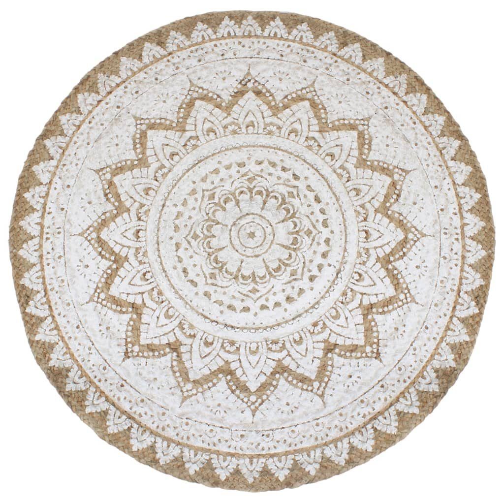 Teppich Teppich Jute Geflochten Bedruckt 180 cm Rund