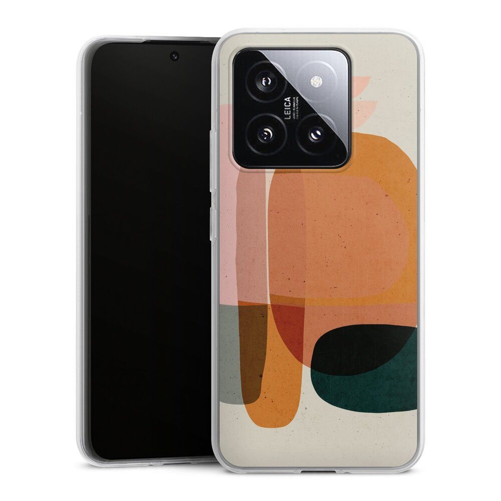 DeinDesign Handyhülle Farbe bunt Abstrakt Abstract Blush, Xiaomi 14 Silikon Hülle Bumper Case Handy Schutzhülle Smartphone Cover
