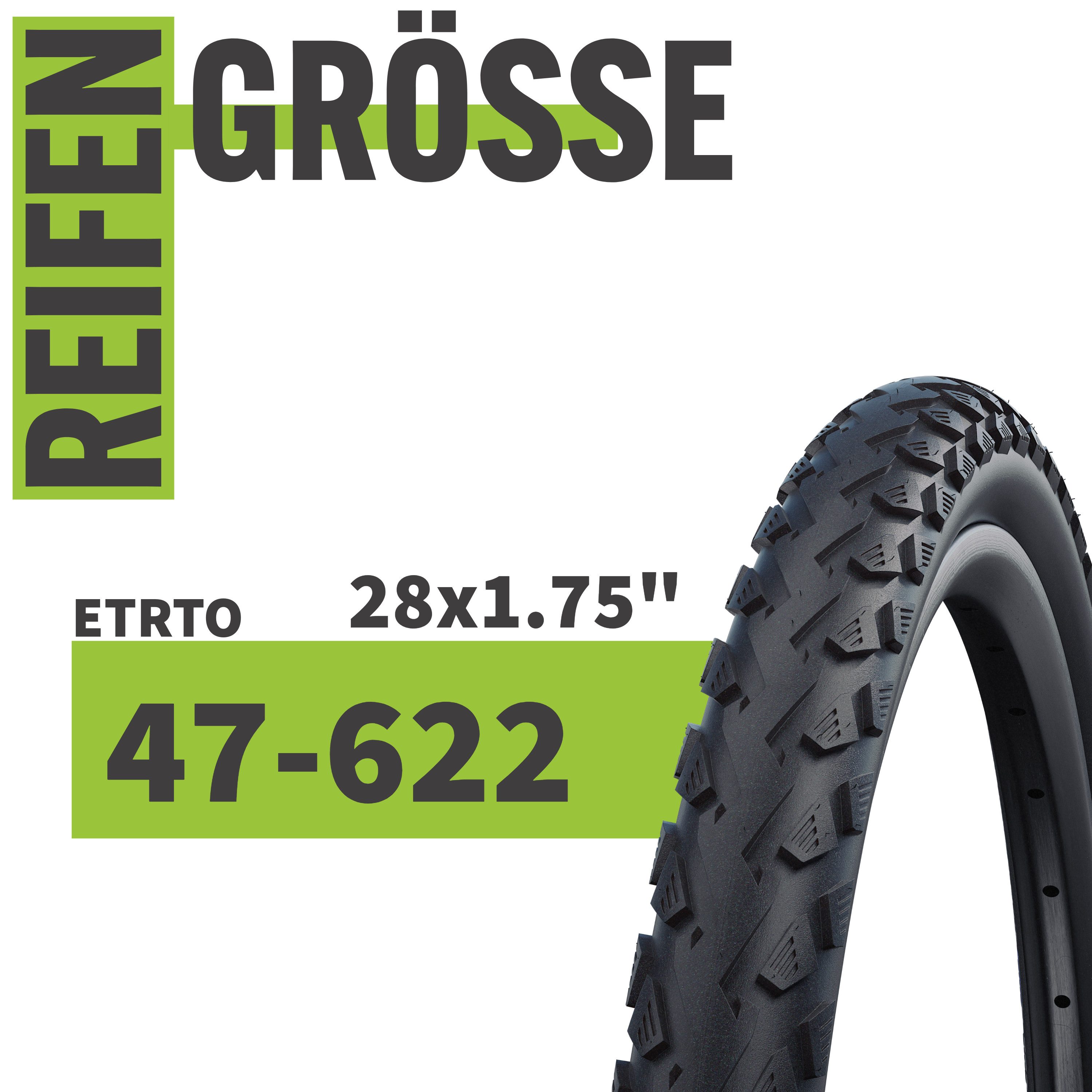 MSZweirad Fahrradreifen 2x Schwalbe Reifen Land Cruiser 28 x 1,75 (47-622) mit Reifenheber