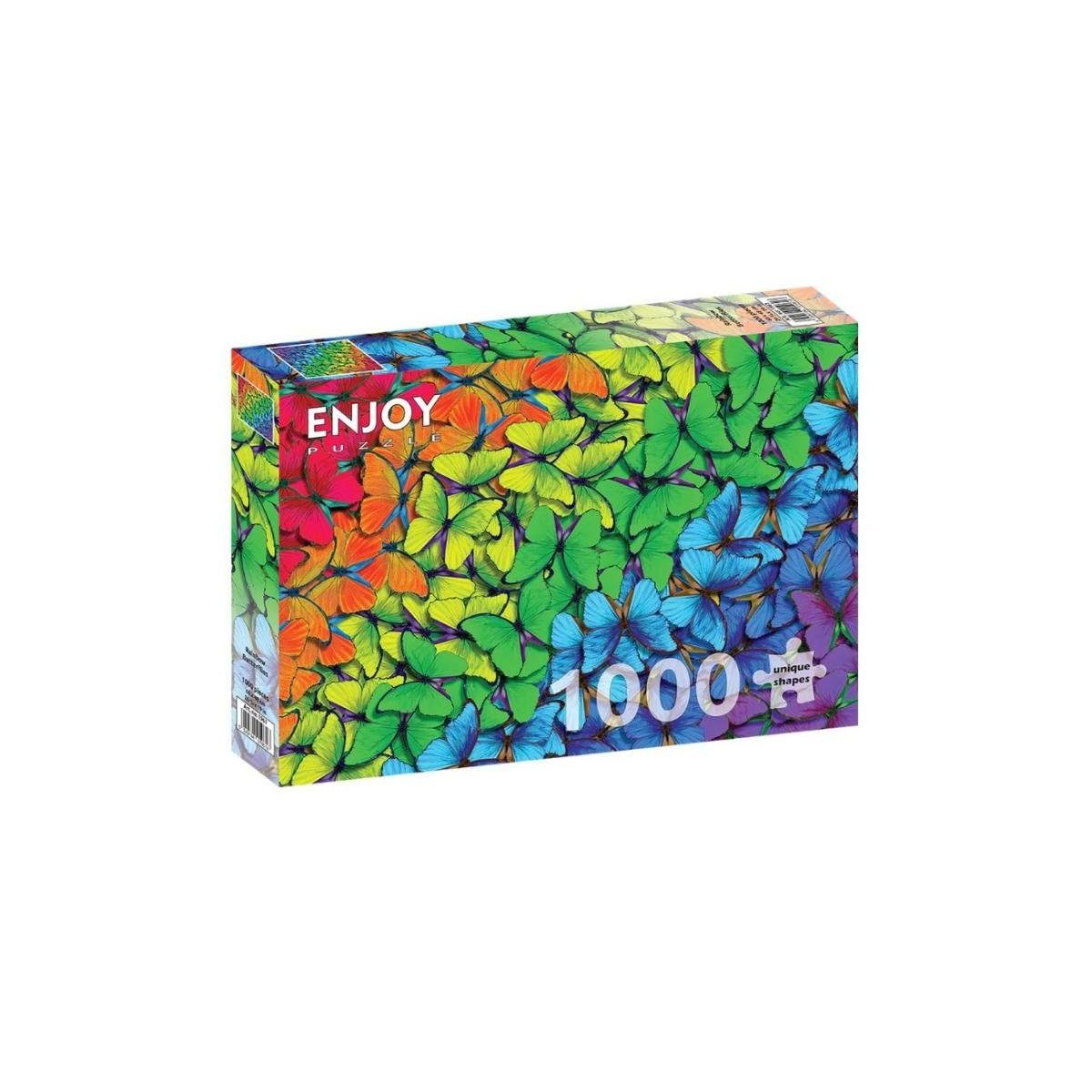 Puzzleteile 1000 Teile, Puzzle ENJOY-1961 Regenbogen-Schmetterlinge, Puzzle - Puzzle, ENJOY 1000