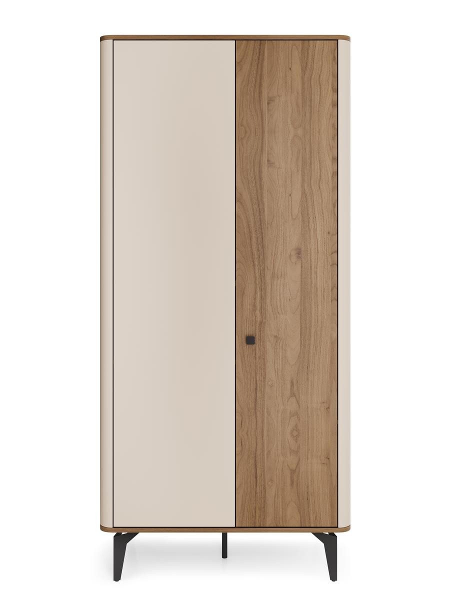 Compleo Kleiderschrank zweitürig, Schlafzimmermöbel, Nussbaum