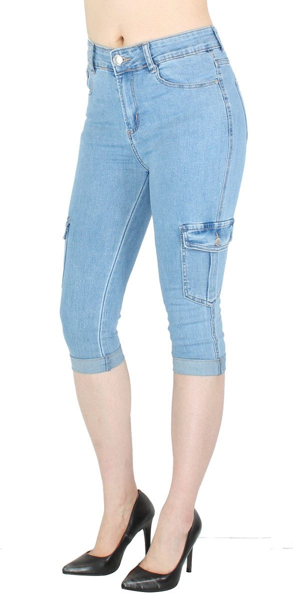 dy_mode Caprijeans Damen Capri Jeans 3/4 günstig online kaufen