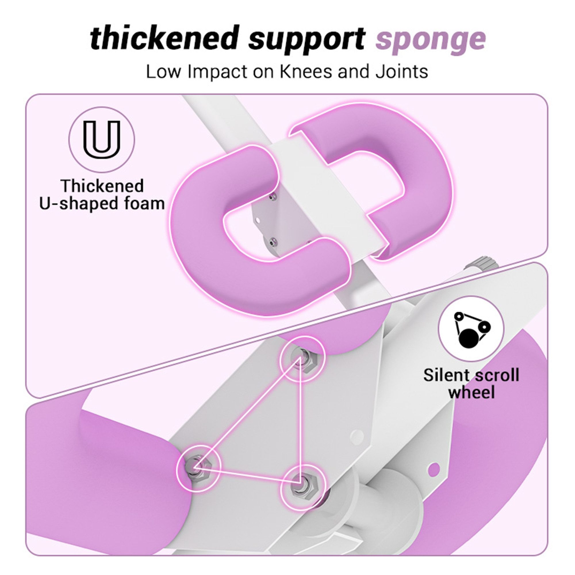 UMAY Bauchtrainer Home Bauchmuskeltrainer Faltbares Design (mit LED-Anzeige Core Trainer Multifunktionales Heimfitnessgerätfür Bauch-und GesäBmuskulatur)