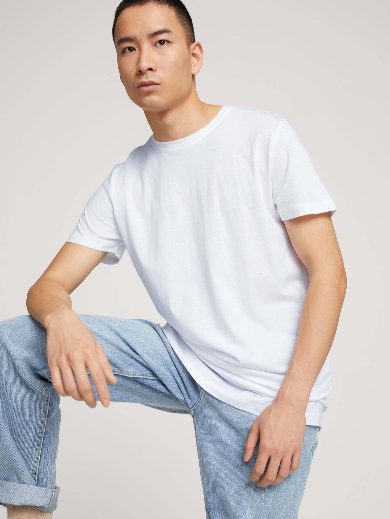 im Doppelpack TAILOR (im T-Shirt TOM T-Shirts White Doppelpack) Denim