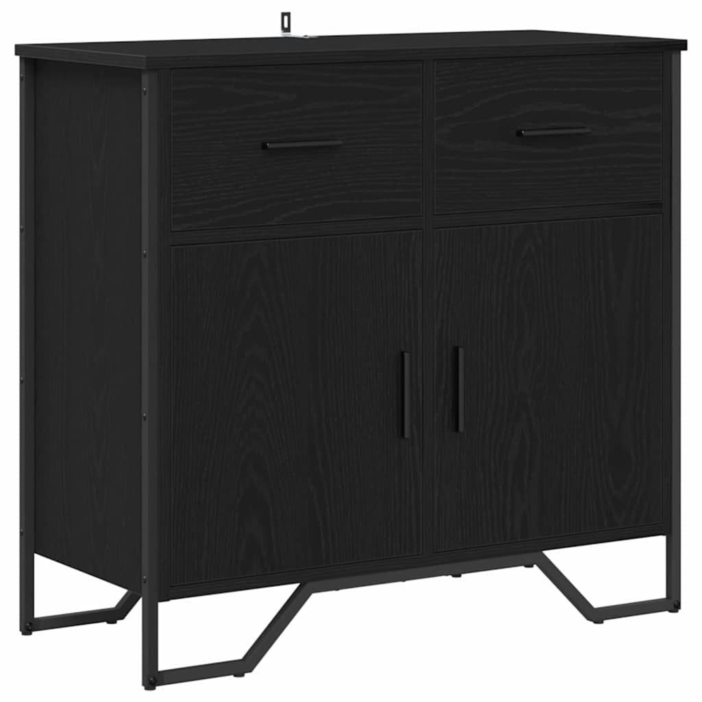 vidaXL Sideboard Sideboard Schwarz Eichen-Optik 79.5 günstig online kaufen
