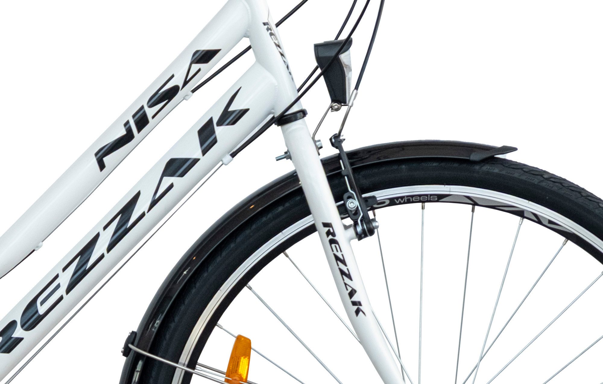 Rezzak City Bike Women's Bicycle 28 Inch City Bike with 21-Speed ​​White Black, 21-Speed ​​Shimano Derailleur Gears