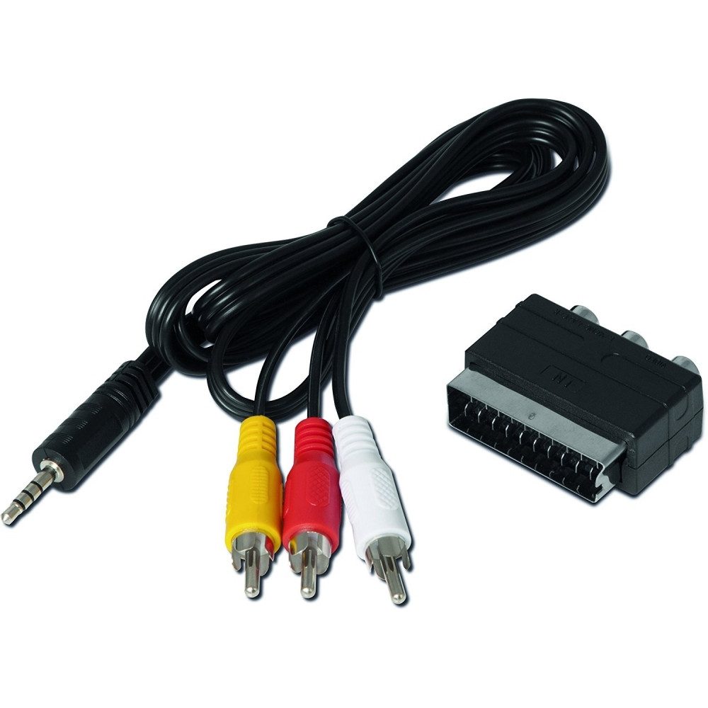 Technisat Klinke auf Cinch/Scart Adapterset für Receiver. Audio-Kabel
