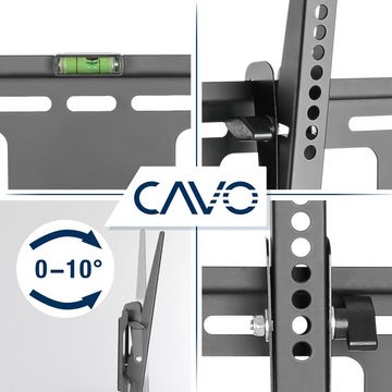 CAVO TV-Halterung neigbar, für Flach & Curved Fernseher & Monitor TV-Wandhalterung, (für 32 - 55 Zoll Bildschirme bis 50 kg, max. VESA 400x400 mm)