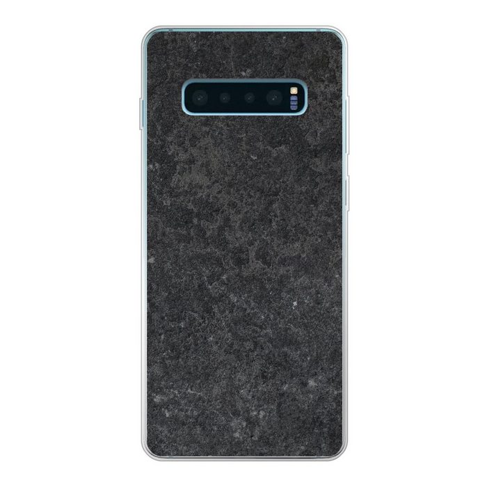 MuchoWow Handyhülle Beton - Grau - Textur - Retro - Industriell Phone Case Handyhülle Samsung Galaxy S10+ Silikon Schutzhülle