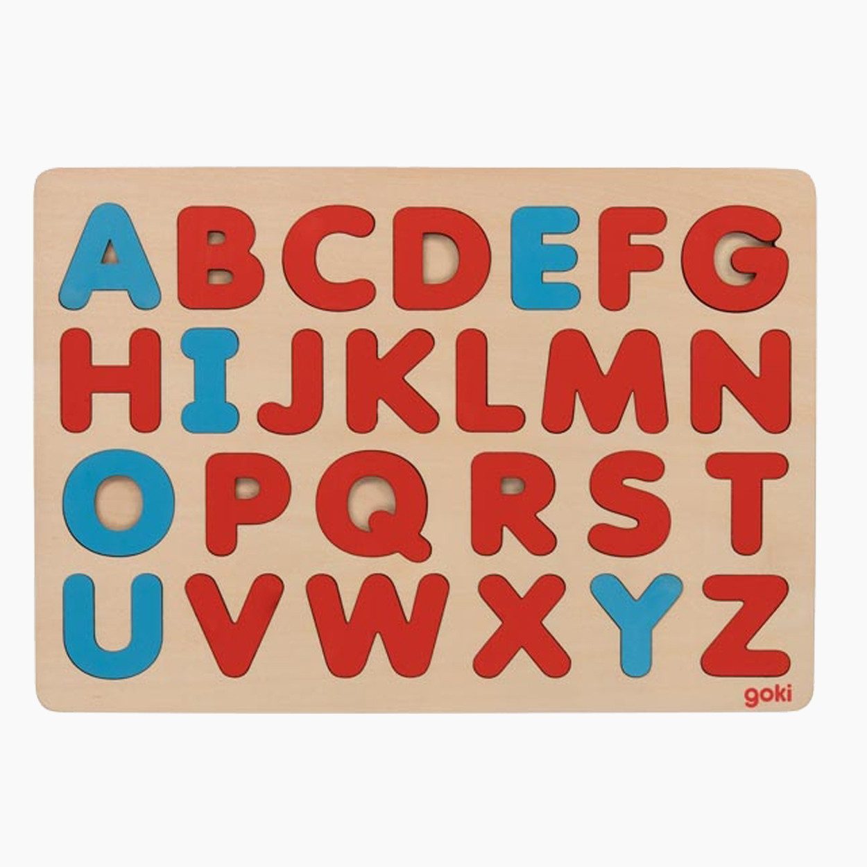 goki Lernspielzeug Alphabetpuzzle nach Art Montessori (packung, 24-St., 1 Alphabetpuzzle), spielerisch das Lernen des Alphabets