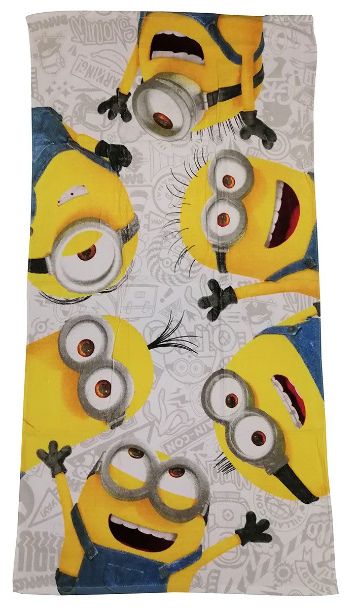 Jerry Fabrics Strandtücher Lilo und Stitch + Minions Strandtuch Handtuch, 70 x 140 cm, 2er-Set, Frottee (2-St)