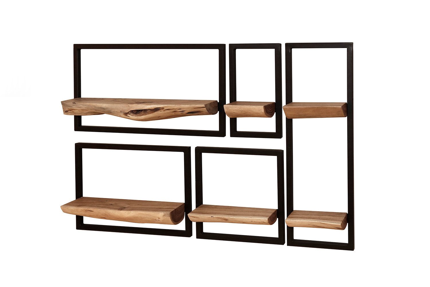 KAWOLA Regal ERGEA, Set 5-tlg., Akazie massiv natur