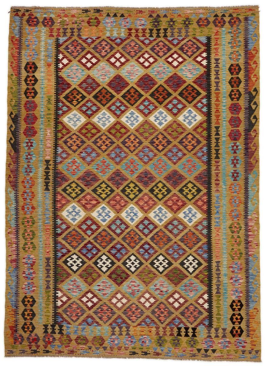Orientteppich Kelim Afghan 254x348 Handgewebter Orientteppich, Nain Trading, rechteckig, Höhe: 3 mm