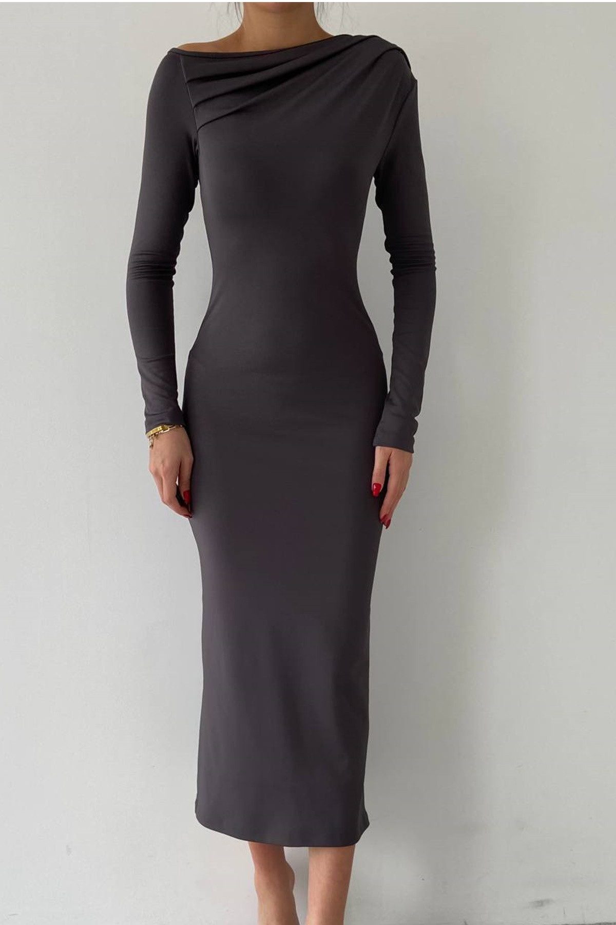 Midikleid Langärmeliges Midikleid