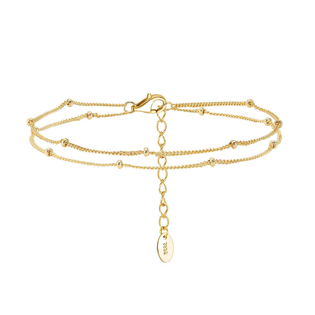 Suzan Gold Silberarmband Minora – 2-reihiges Armband aus 925er Silber mit K günstig online kaufen