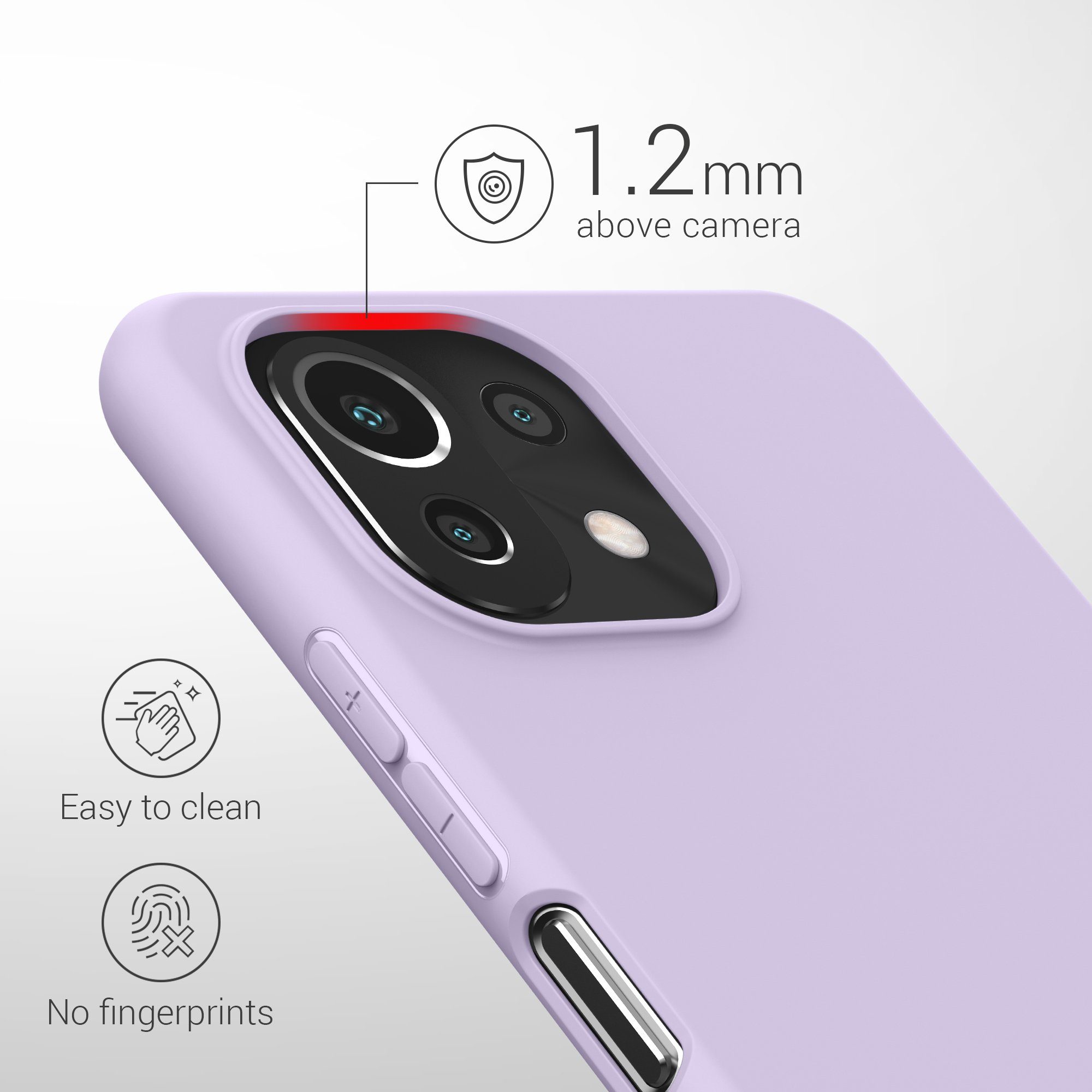 kwmobile Handyhülle Hülle für Xiaomi 11 Lite (5G) NE / Mi 11 Lite (5G), Hülle Silikon - Soft Handyhülle - Handy Case Cover