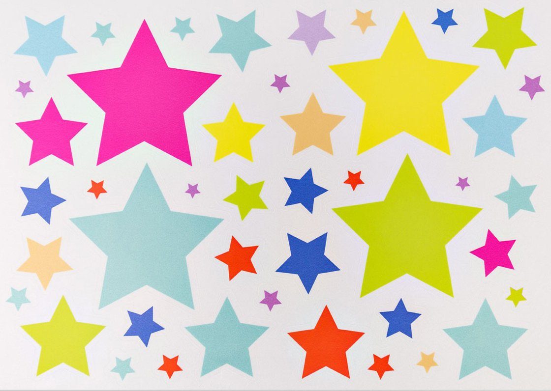 Hauptstadtkoffer Kinderkoffer For reflektierenden wasserbeständigen, Sterne-Stickern Rollen, Gelb/Sterne 4 mit Kids, Sterne