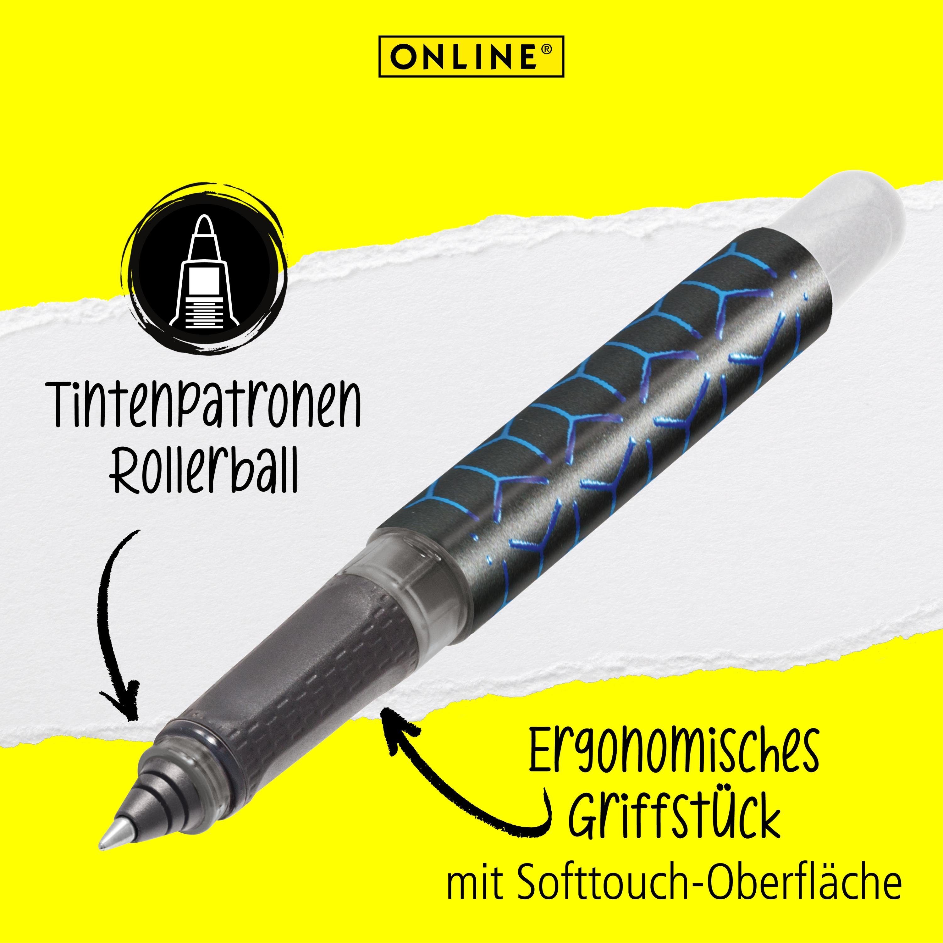 Online Pen Tintenroller ideal Blue Tintenpatronen-Rollerball, in ergonomisch, für hergestellt Schule, College die Deutschland Style