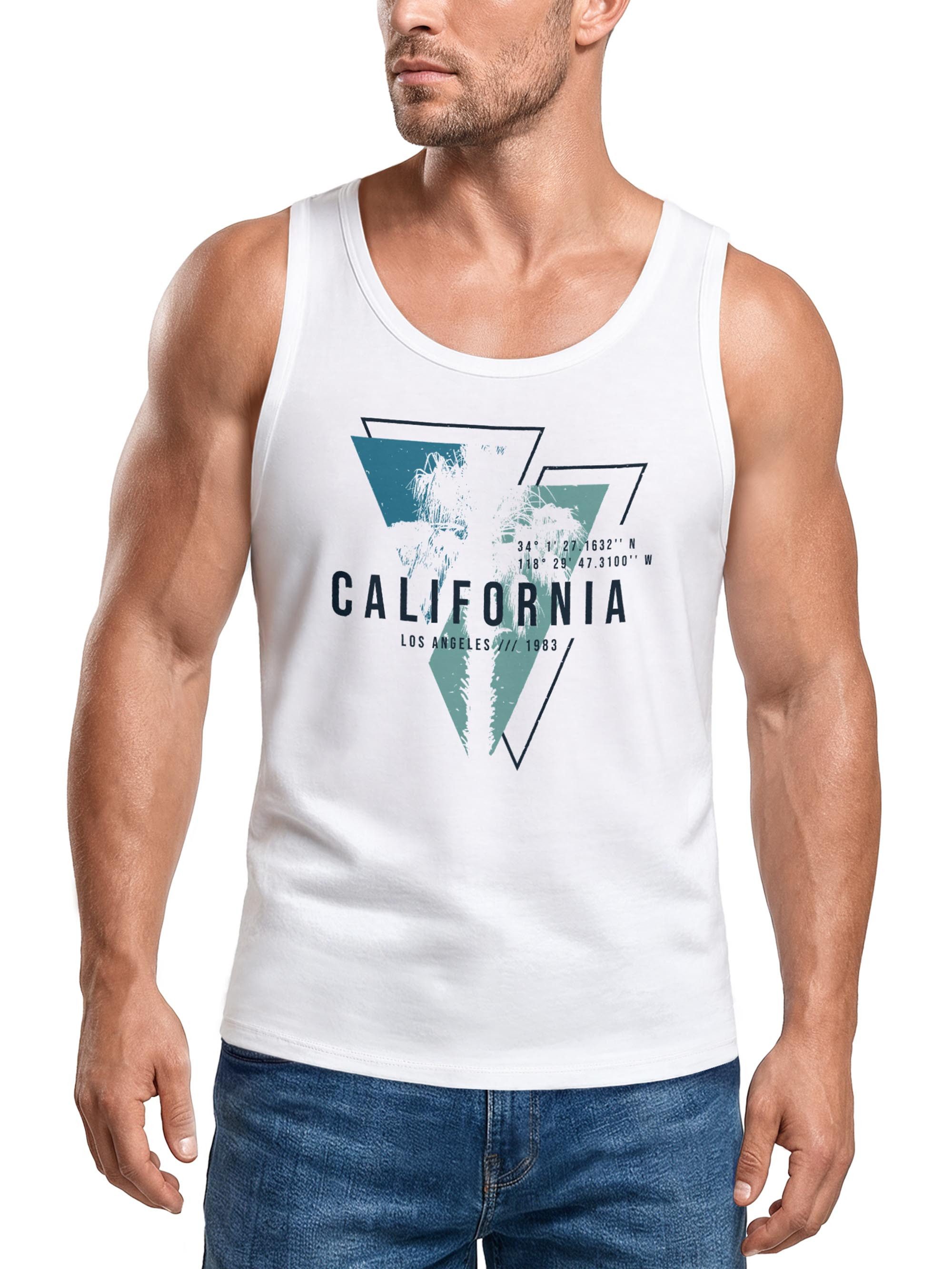 Neverless Tanktop Herren Tank-Top California Los Angeles Surfing Motiv Sommer Fashion mit Print