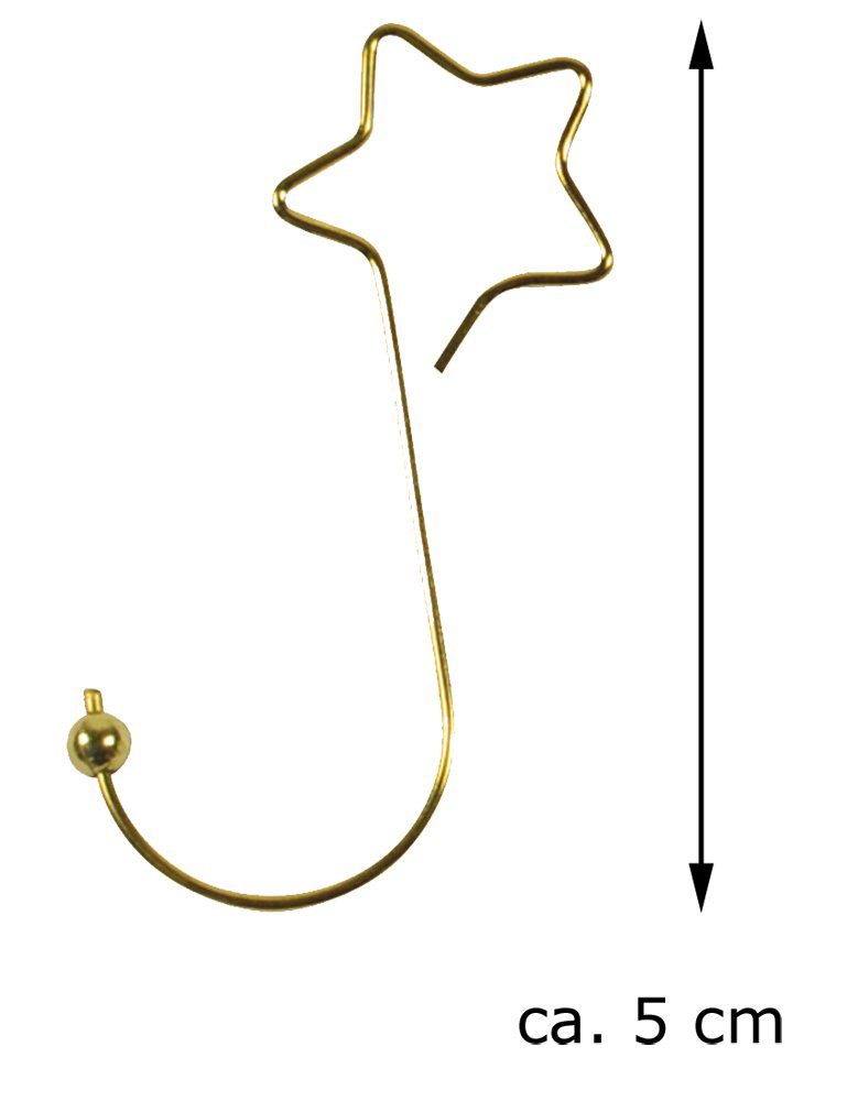 RIFFELMACHER & WEINBERGER Weihnachtsbaumkugel Metall Kugelaufhänger mit Stern (20 Stück) - Gold oder Silber (20 St)