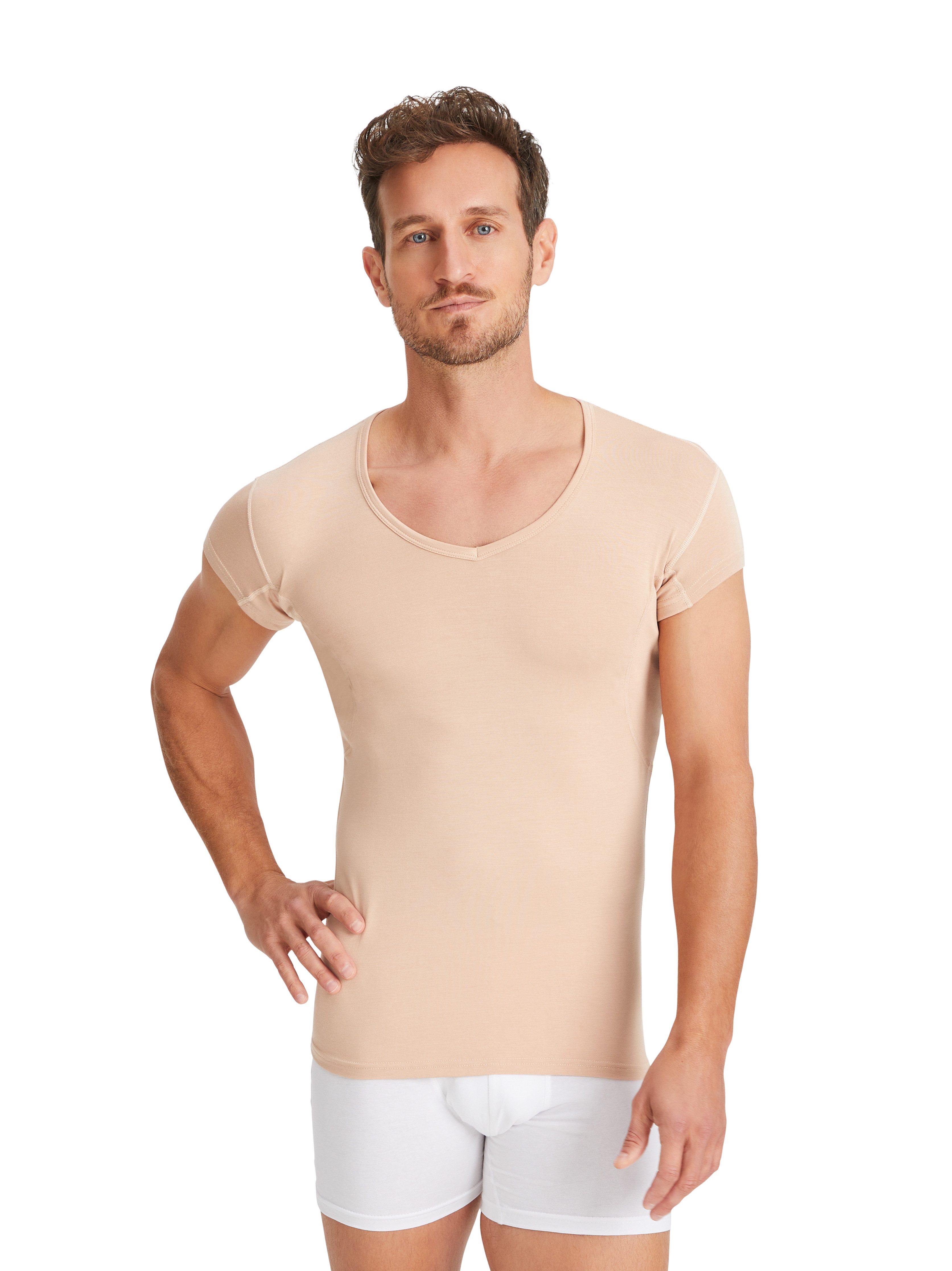 Funktionsunterhemd Wasserabweisendes Anti-Schweiß Shirt Herren mit verkürztem Ärmel