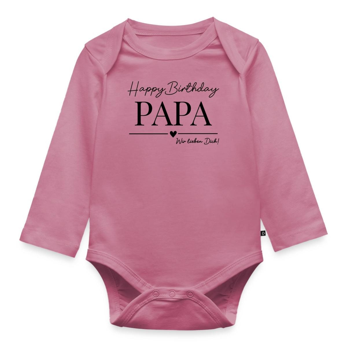 Spreadshirt Langarmbody Geburtstag Happy Birthday Papa Tages Baby Body Langarm (1-tlg)
