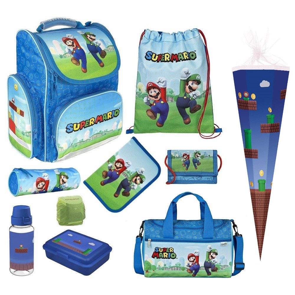 Schulranzen Super Mario Schulranzen für die 1. Klasse, 930 Gr., 15 L Volumen