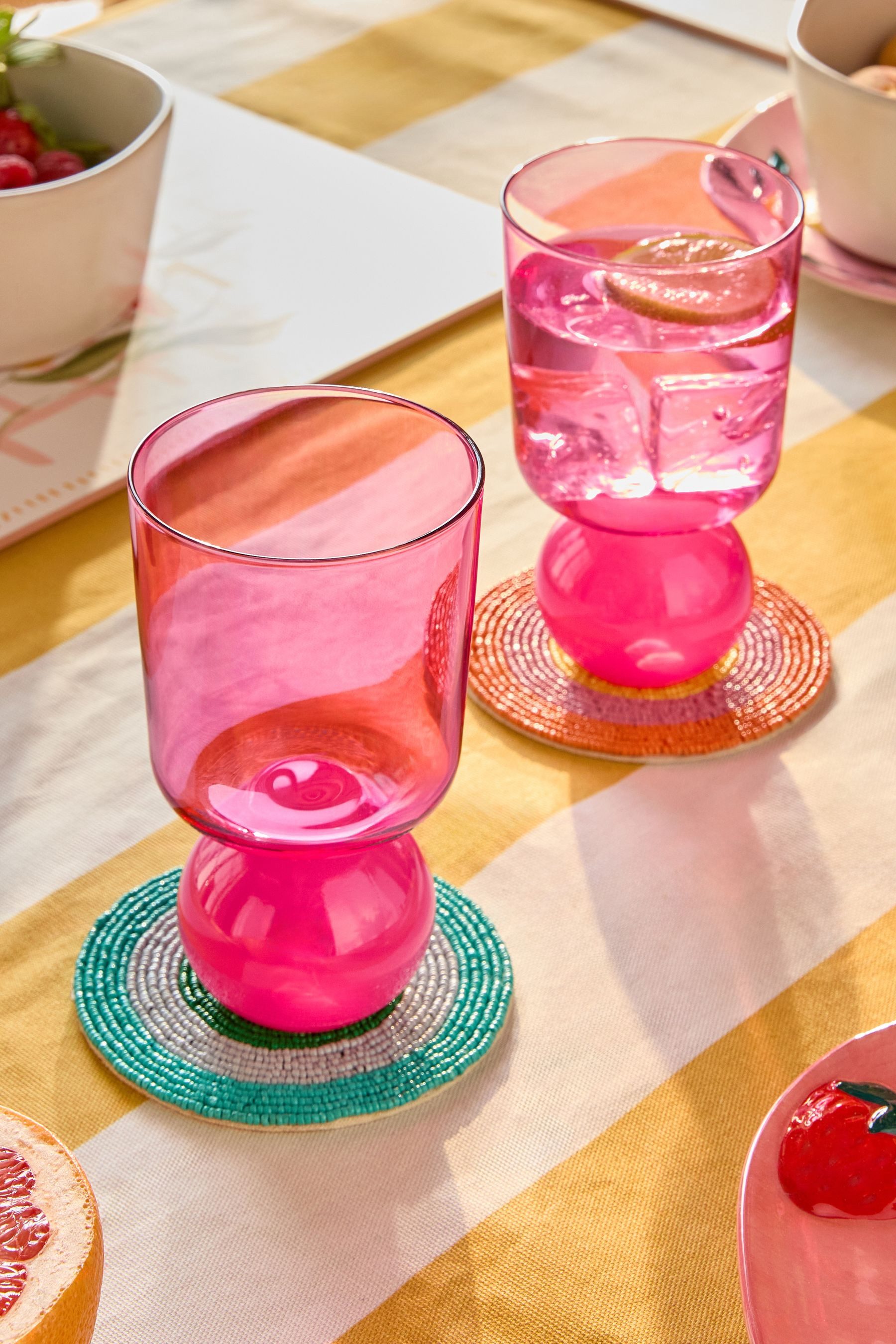 Next Tumbler-Glas Trinkgläser mit Kugelstiel, 2er-Set, 1-tlg., Glas