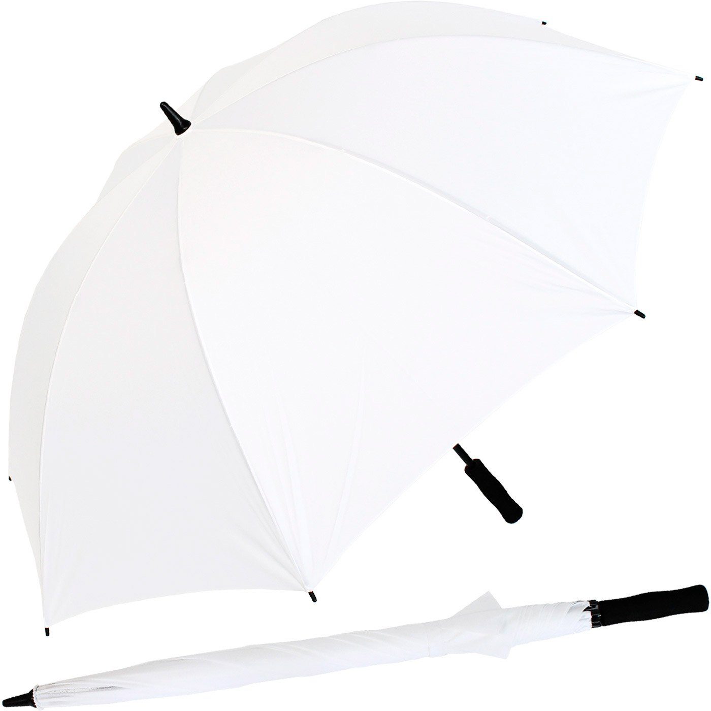 iX-brella Stockregenschirm XXL 130 cm Durchmesser Golf-Partnerschirm, mit leichtem Fiberglasgestell und Moosgummi-Griff