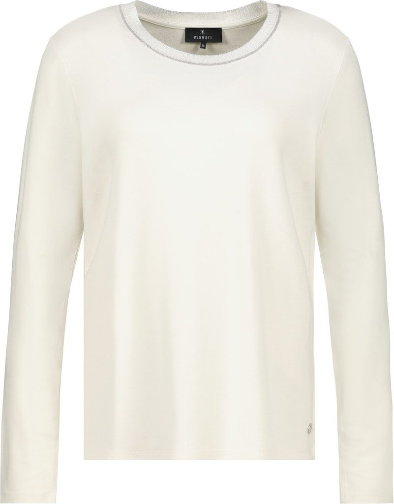 Monari T-Shirt 809332 Strickkragen mit Schmuckdetails günstig online kaufen